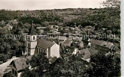 AK / Ansichtskarte Dillweissenstein Ortsansicht mit Kirche Kat. Pforzheim