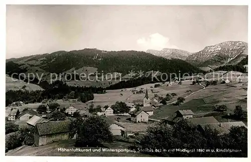 AK / Ansichtskarte Steibis Panorama mit Blick zum Hochgrat und Rindalphorn Allgaeuer Alpen Kat. Oberstaufen