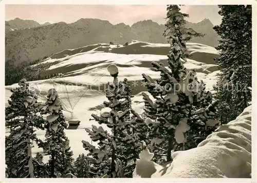 AK / Ansichtskarte Arosa GR Skigelaende am Tschuggen Erzhorn Kat. Arosa