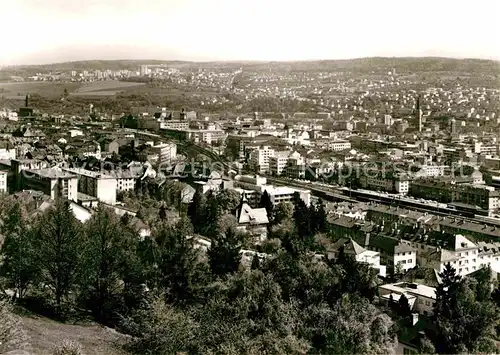 AK / Ansichtskarte Pforzheim Blick ueber die Stadt Pforte des Schwarzwaldes Weltplatz fuer Schmuck und Uhren Kat. Pforzheim