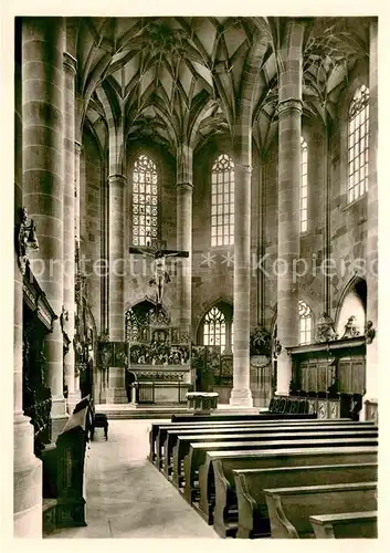 AK / Ansichtskarte Schwaebisch Hall Stadtkirche St Michael Innenansicht Kat. Schwaebisch Hall