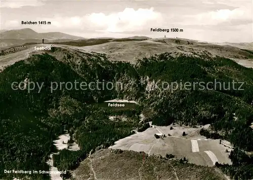 AK / Ansichtskarte Feldberg Schwarzwald Feldsee Seebuck Belchen Fliegeraufnahme Kat. Feldberg (Schwarzwald)