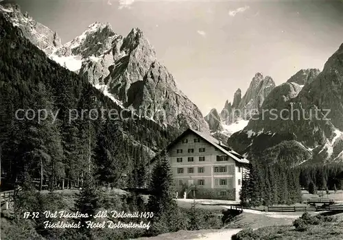 AK / Ansichtskarte Sexten Sesto Suedtirol Val Fiscalina Hotel Dolomitenhof  Kat. Bozen