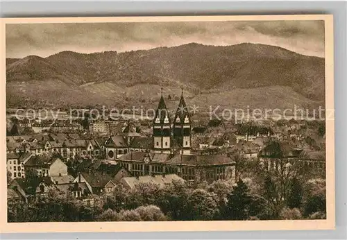 AK / Ansichtskarte Offenburg Stadtbild mit Dreifaltigkeitskirche Schwarzwald Kupfertiefdruck Kat. Offenburg
