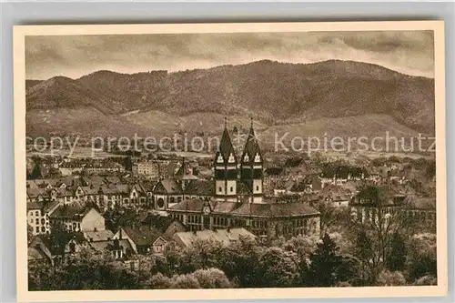 AK / Ansichtskarte Offenburg Stadtbild mit Dreifaltigkeitskirche Schwarzwald Kupfertiefdruck Kat. Offenburg