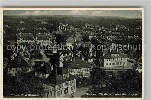 AK / Ansichtskarte Grafenwoehr Truppenuebungsplatz Blick vom Wasserturm zum Ostlager