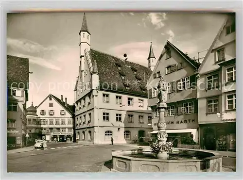 AK / Ansichtskarte Biberach Riss Marktplatz Rathaus Kat. Biberach an der Riss