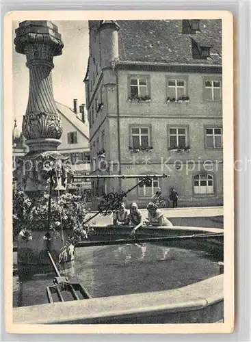 AK / Ansichtskarte Biberach Riss Marktbrunnen Rathaus  Kat. Biberach an der Riss