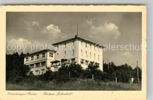 AK / Ansichtskarte Schwenningen Neckar Kurhaus Schoenblick Kat. Villingen Schwenningen