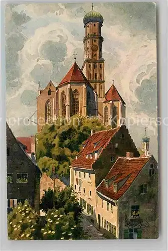 AK / Ansichtskarte Augsburg Sankt Ulrichskirche Kuenstlerkarte Marschall Kat. Augsburg