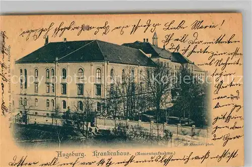 AK / Ansichtskarte Augsburg Krankenhaus Kat. Augsburg