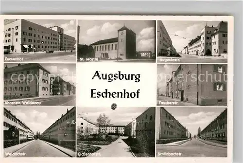 AK / Ansichtskarte Augsburg Eschenhof Taucherstrasse Augustastrasse Kat. Augsburg