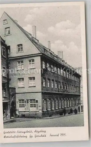 AK / Ansichtskarte Augsburg Gaststaette Haeringsbraeu Kat. Augsburg