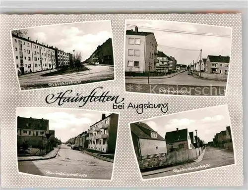 AK / Ansichtskarte Haunstetten Augsburg Ostland  Mittelfeld  Wallensteinstrasse Kat. Augsburg