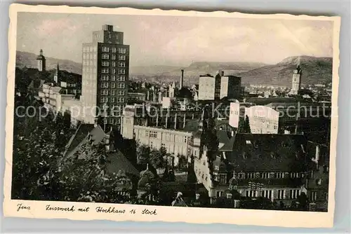 AK / Ansichtskarte Jena Thueringen Zeisswerk mit Hochhaus 16 Stock