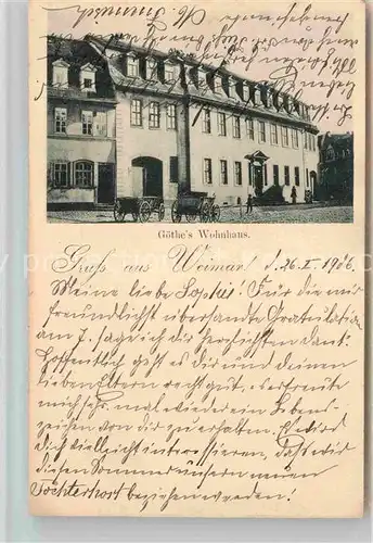 AK / Ansichtskarte Weimar Thueringen Goethes Wohnhaus Kat. Weimar