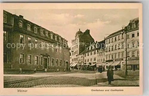 AK / Ansichtskarte Weimar Thueringen Goethehaus und Goetheplatz Kat. Weimar