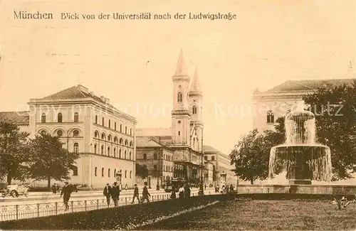 AK / Ansichtskarte Muenchen Blick von der Universitaet  Kat. Muenchen