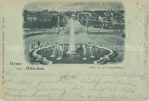 AK / Ansichtskarte Muenchen Blick von der Luitpoldbruecke Kat. Muenchen