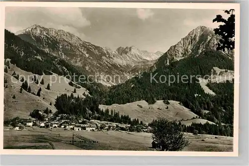 AK / Ansichtskarte Reichenbach Oberstdorf mit Nebelhorngruppe und Rubihorn Kat. Oberstdorf