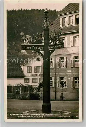 AK / Ansichtskarte Lenzkirch Orig Wegweiser Bonndorf Schaffhausen Titisee Freiburg Kat. Lenzkirch