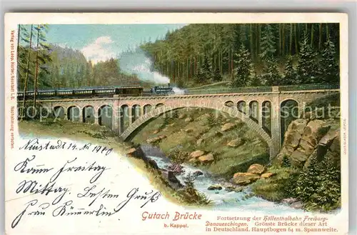 AK / Ansichtskarte Gutach Schwarzwald Bruecke Eisenbahn Kat. Gutach