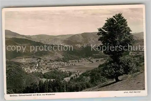 AK / Ansichtskarte Schoenau Schwarzwald Blick ins Wiesental Kat. Schoenau im Schwarzwald