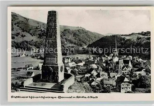 AK / Ansichtskarte Schoenau Schwarzwald Denkmal  Kat. Schoenau im Schwarzwald