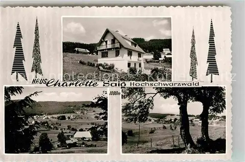 AK / Ansichtskarte Saig Schwarzwald Haus Charlotte Panorama Kat. Lenzkirch