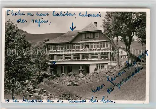 AK / Ansichtskarte Muggenbrunn Gasthaus Pension Adler Kat. Todtnau
