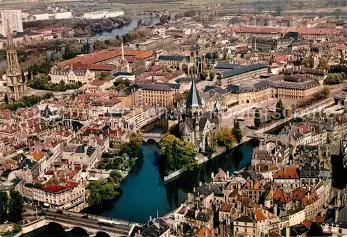 AK / Ansichtskarte Metz Moselle La Moselle et le Temple Vue aerienne Kat. Metz