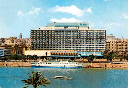 AK / Ansichtskarte Cairo Egypt Nile Hilton Hotel and the Isis Floating Hotel Kat. Cairo