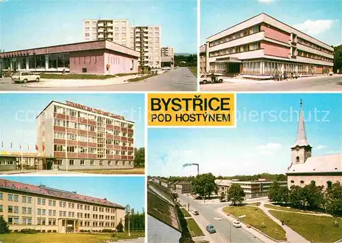 AK / Ansichtskarte Bystrice pod Hostynem Sidliste Belidla Hotel Podhoran Narodni podnik TON ZDS bratrstvi Cechu a Slovaku  Kat. Bistriz am Hostein