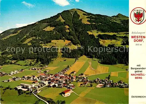 AK / Ansichtskarte Westendorf Tirol mit Nachsoellberg und Gampenkogel Fliegeraufnahme Kat. Westendorf