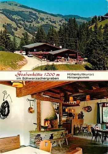 AK / Ansichtskarte Hinterglemm Saalbach Grabenhuette Gaststube