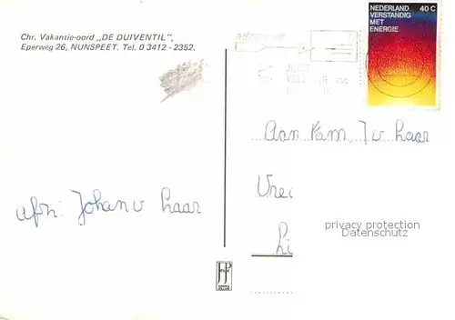 AK / Ansichtskarte Nunspeet Chr Vakantieoord De Duiventil Bar Gastraum Kat. Nunspeet
