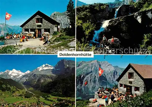 AK / Ansichtskarte Kandersteg BE Doldenhornhuette Panorama Wasserfall Kat. Kandersteg