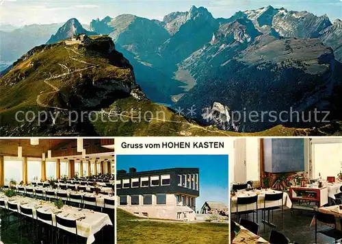 AK / Ansichtskarte Hoher Kasten Berghotel Saemtisersee Altmann Kat. Appenzeller Alpen