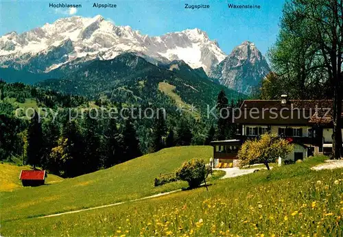 AK / Ansichtskarte Garmisch Partenkirchen Berggasthof Gschwandtnerbauer Hochblassen Alpspitze Zugspitze  Kat. Garmisch Partenkirchen