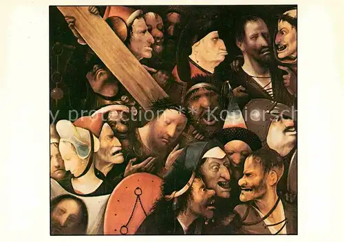 AK / Ansichtskarte Kuenstlerkarte Hieronymus Bosch Kreuztragung Spaetgotik 1505  Kat. Kuenstlerkarte