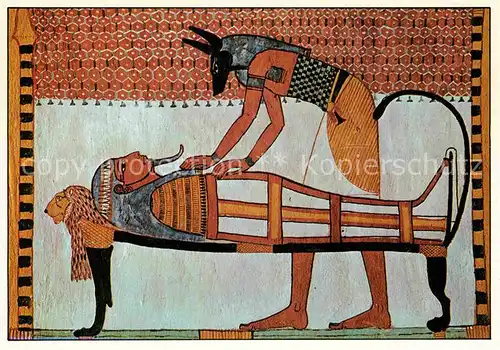 AK / Ansichtskarte Kuenstlerkarte Sennodiem Grab des Deir el Medina Theben 1250 aegypten  Kat. Kuenstlerkarte