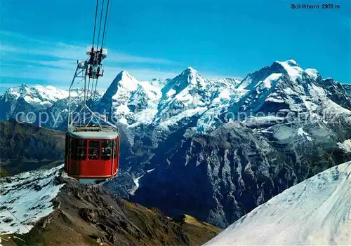 AK / Ansichtskarte Seilbahn Schilthorn Muerren Eiger Moench Jungfrau Kat. Bahnen