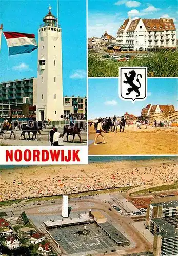 AK / Ansichtskarte Noordwijk aan Zee  Leuchtturm Reiten Strand Hotels Kat. Noordwijk