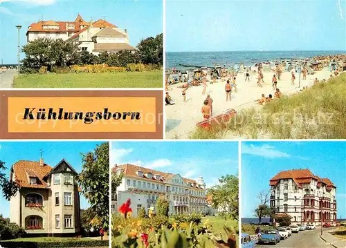 AK / Ansichtskarte Kuehlungsborn Ostseebad FDGB Erholungsheim Jochen Weigert Strand West Haus Georgine FDGB Erholungsheim Georgi Dimitroff Schloss am Meer Kat. Kuehlungsborn