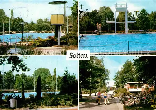 AK / Ansichtskarte Soltau Schwimmbad Freibad Sprungturm Kat. Soltau