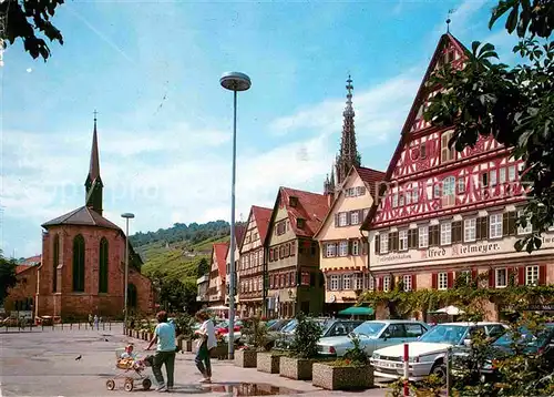 AK / Ansichtskarte Esslingen Neckar Marktplatz Kirche Hotels Fachwerkhaeuser Kat. Esslingen am Neckar