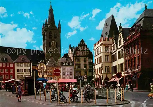 AK / Ansichtskarte Trier Hauptmarkt mit Steipe und St Gangolph Kirche Kat. Trier