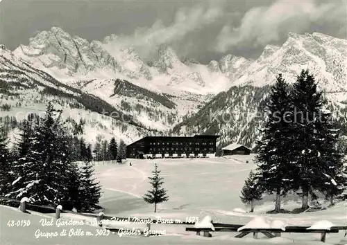 AK / Ansichtskarte Val Gardena Sporthotel Monte Pana Gruppo di Odle Geislergruppe Dolomiten Winterlandschaft Kat. Italien