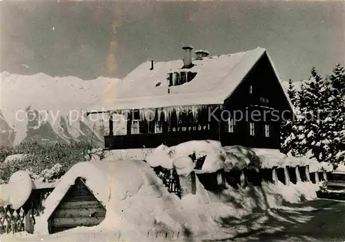 AK / Ansichtskarte Igis Pension Haus Karwendel im Winter Kat. Igis