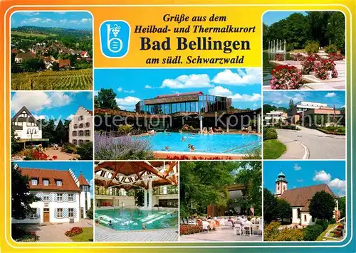 AK / Ansichtskarte Bad Bellingen Heilbad und Thermalkurort im Schwarzwald Kurpark Thermalbad Kirche Kat. Bad Bellingen